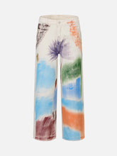 Lockere Jeans mit Graffiti-Niche-Print